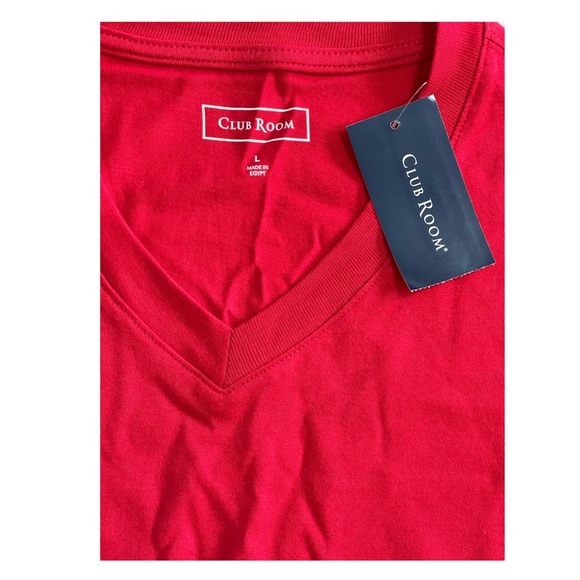 Club Room Men’s V-Neck Long Sleeve T-Shirt Created For Macy’s Fire Size L - Picture 8 of 9